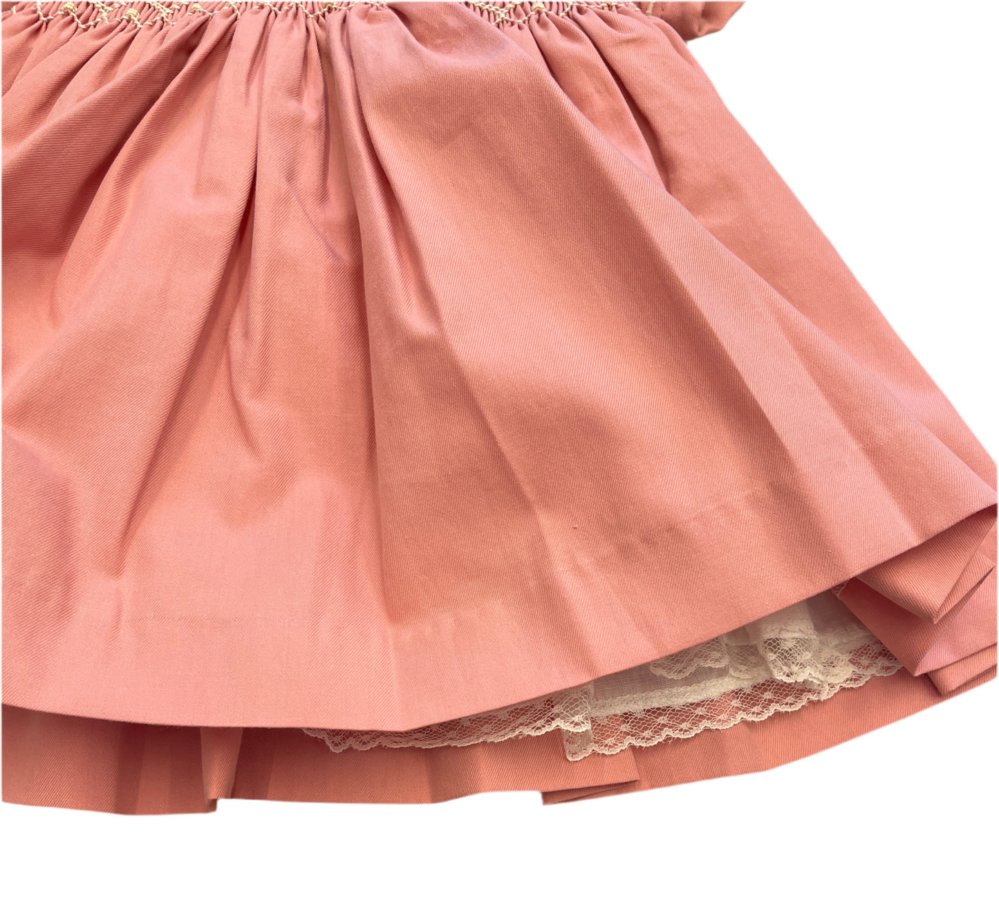 Abito Smock Rosa con Colletto Peter Pan B7211 B721 Tartaleta