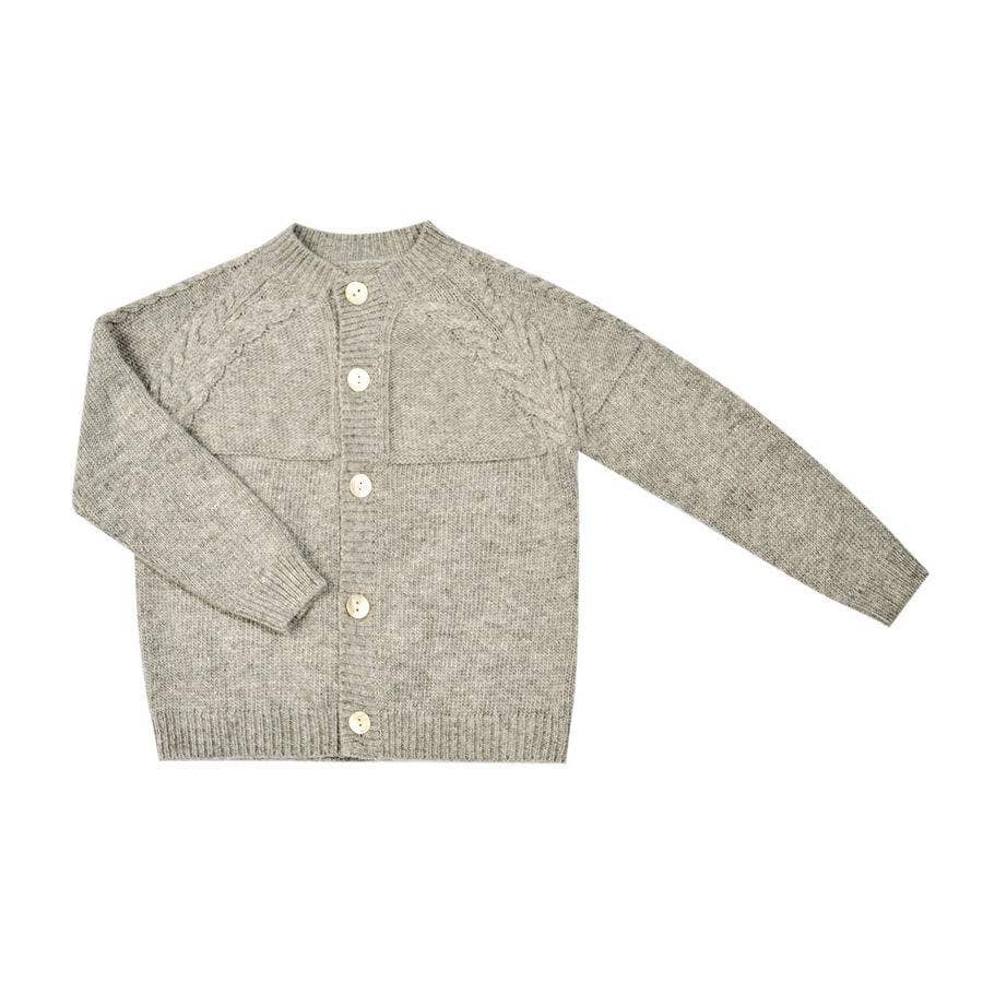 Gilet grigio chiaro con bottoni in madreperla