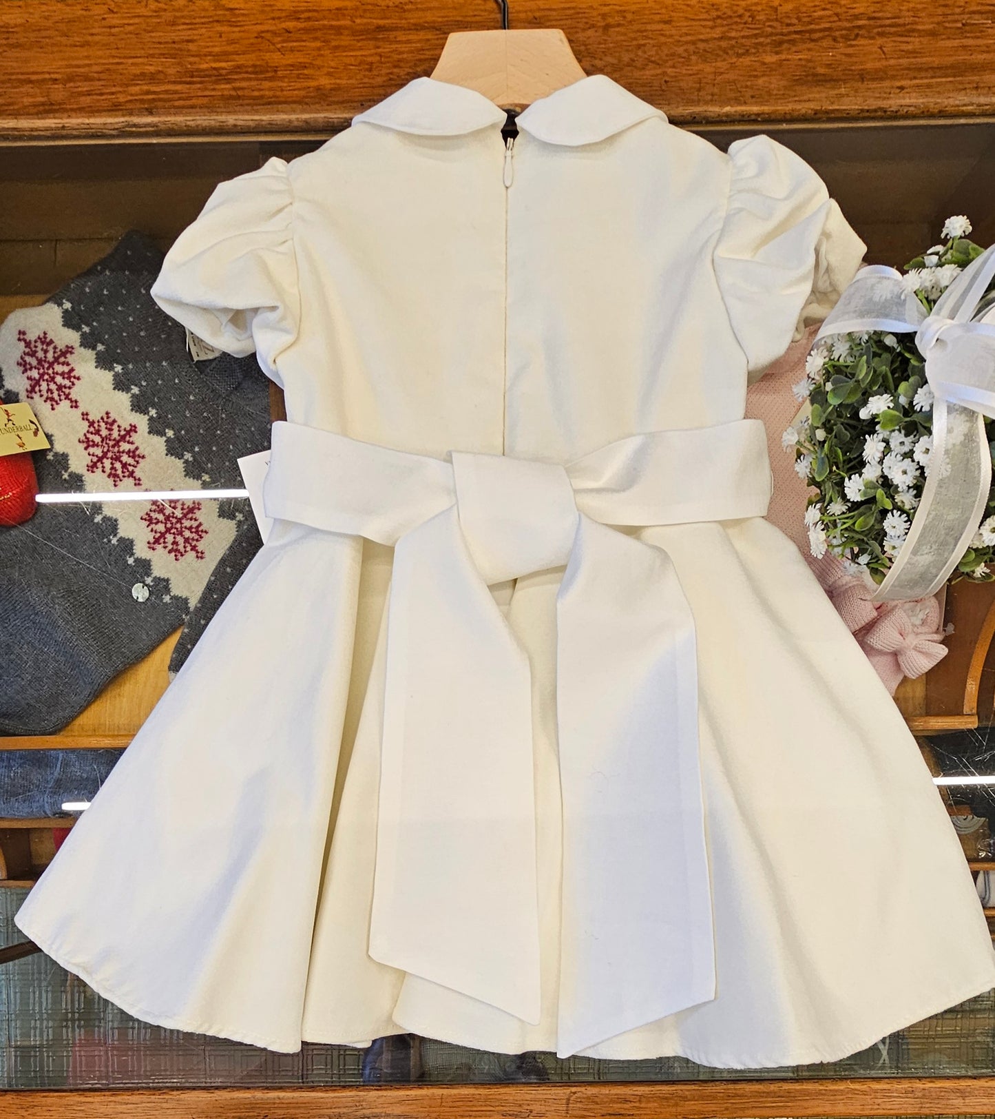 Vestitino da Cerimonia Avorio con Fiocco per Bambina