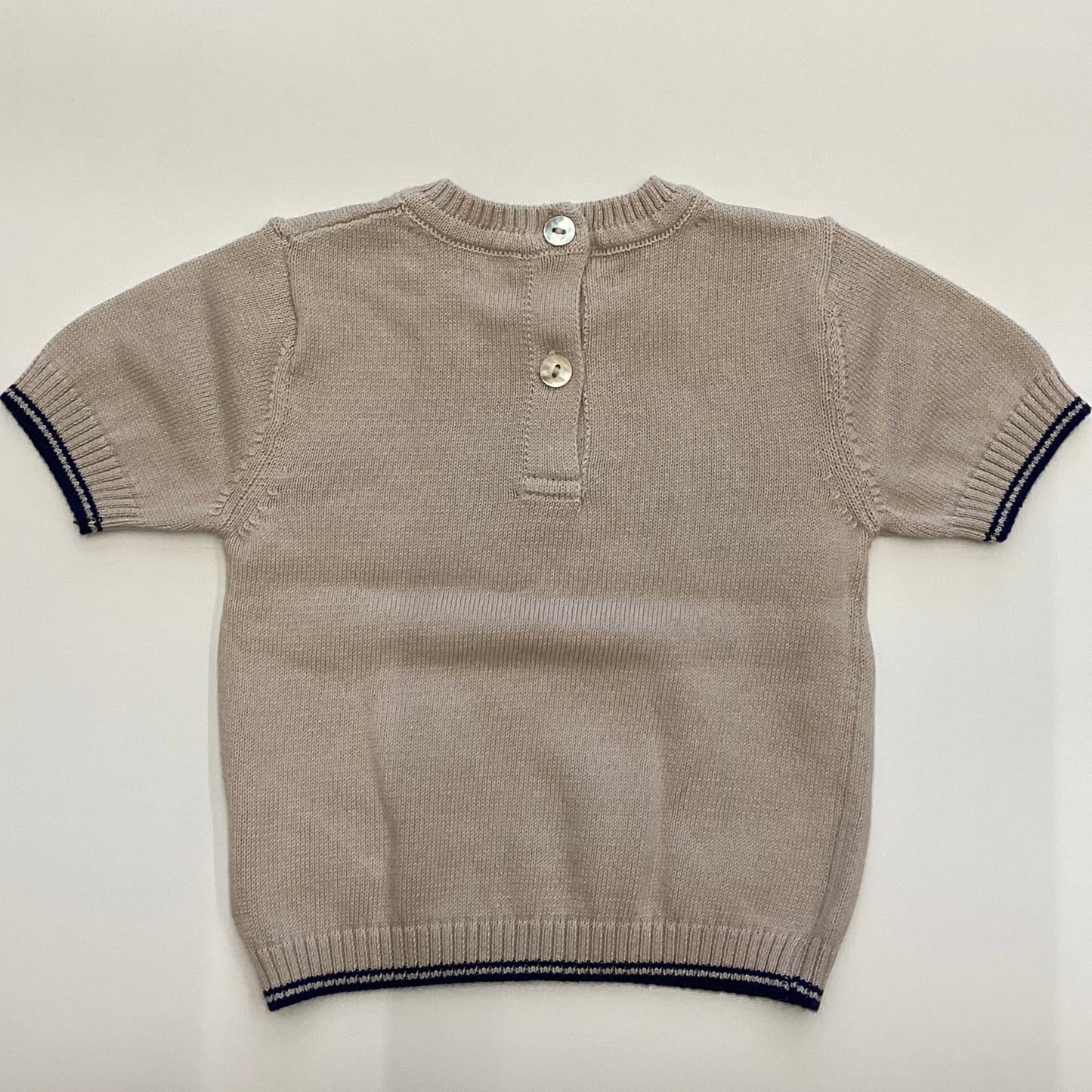 Maglia in Cotone a Maniche Corte con Motivo Automobiline