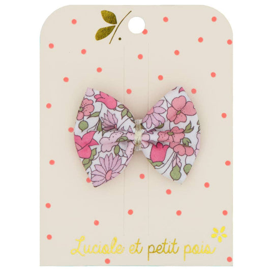 Fiocco nodo nastro - Liberty Poppy & daisy rosa scintillante