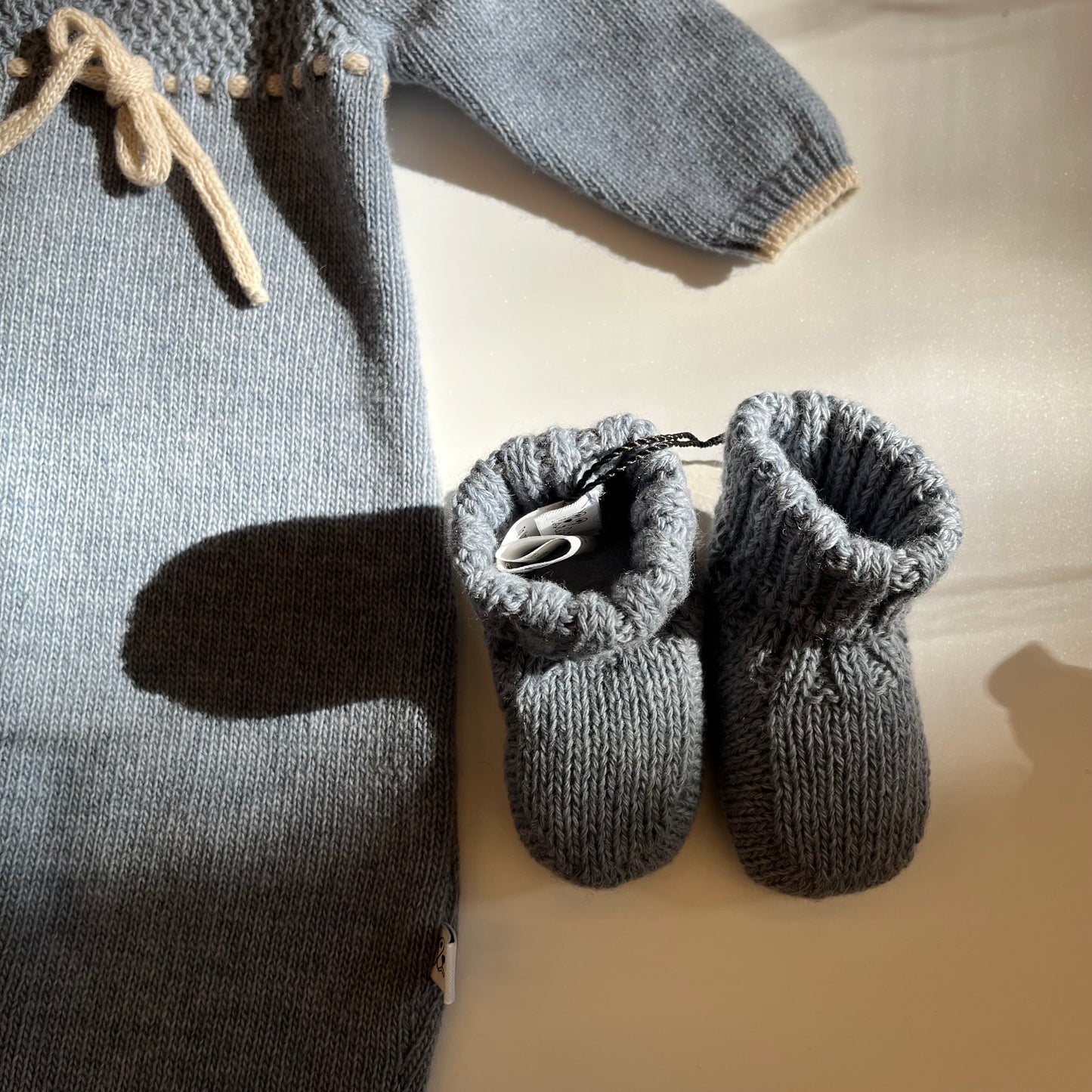 Set neonato cashmere con babbucce LT1N00045 La Titta