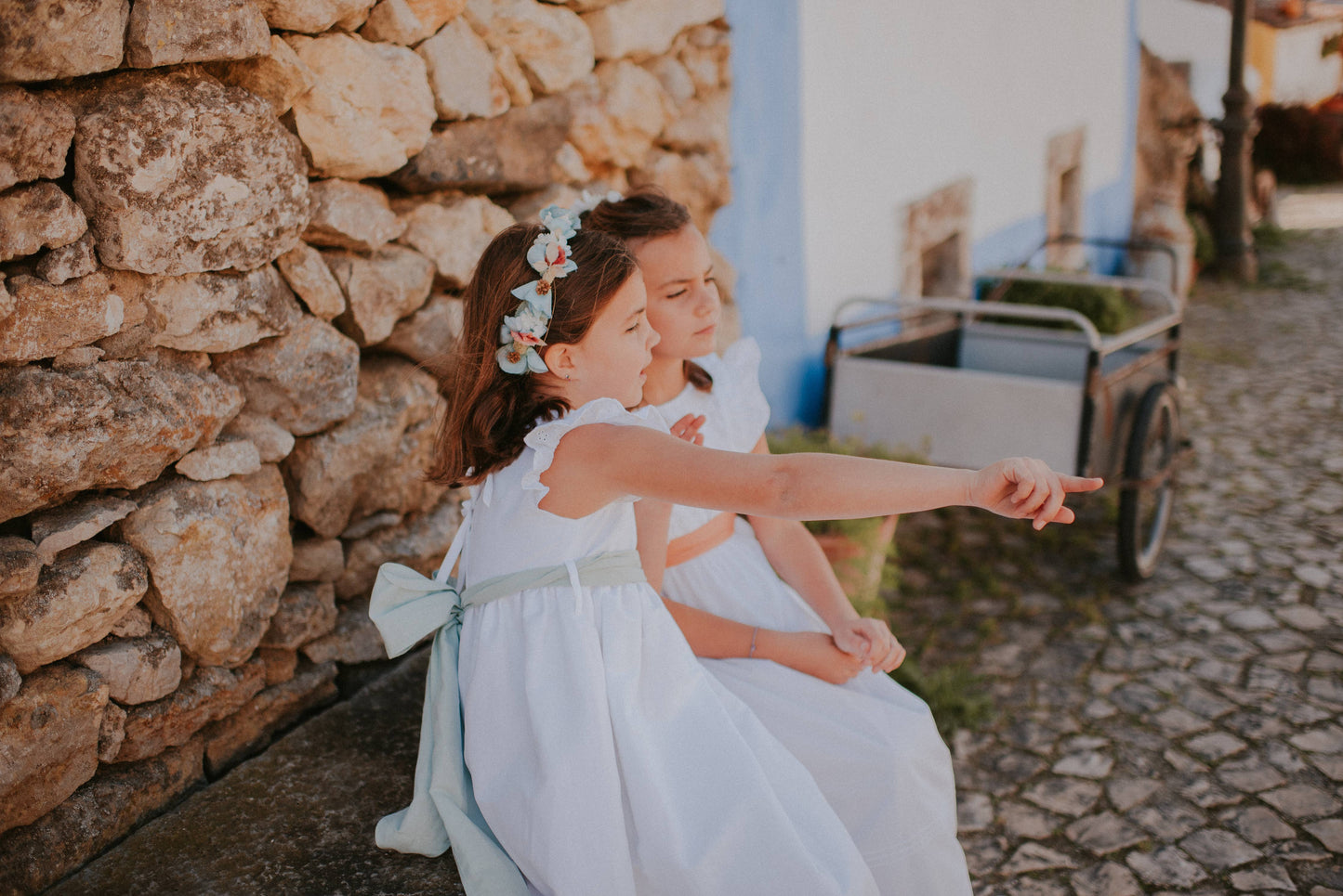Vestido Comprido Linho Branco Com Manga Bordado English