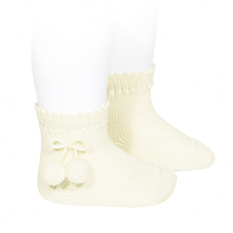 AW 2504/4 Condor calza corta con pon pon laterale