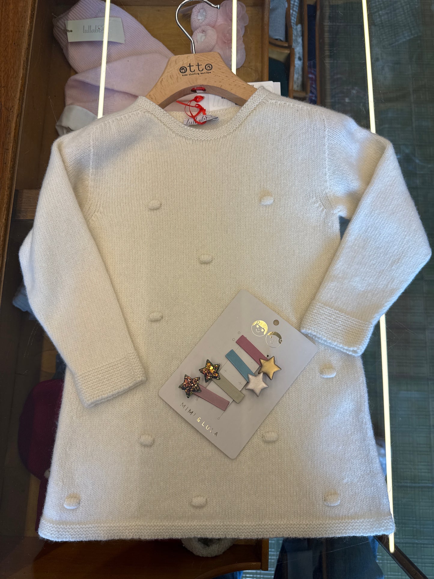 VESTITO PALLINE BIANCO