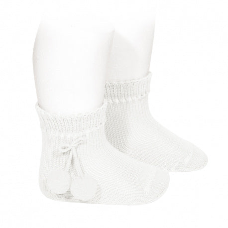 AW 2504/4 Condor calza corta con pon pon laterale
