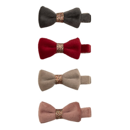 CHRISTMAS VELVET BOW CLIPS