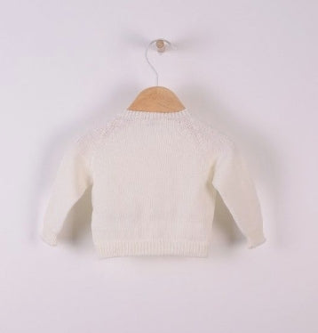 Cardigan Neonato in Lana Merino – Bottoni in Madreperla Wedoble