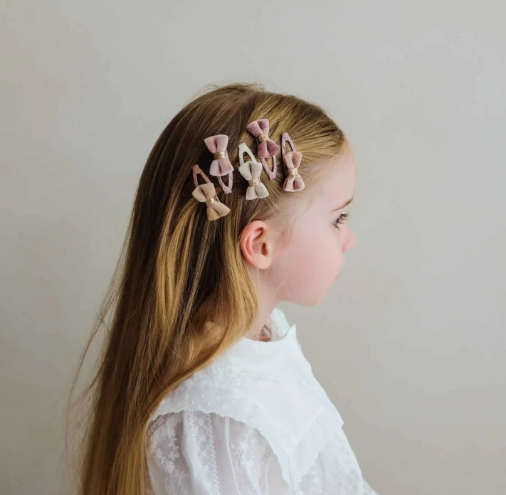 🎀 AI26/27 Velvet tinkerbell mini hair clips M.L