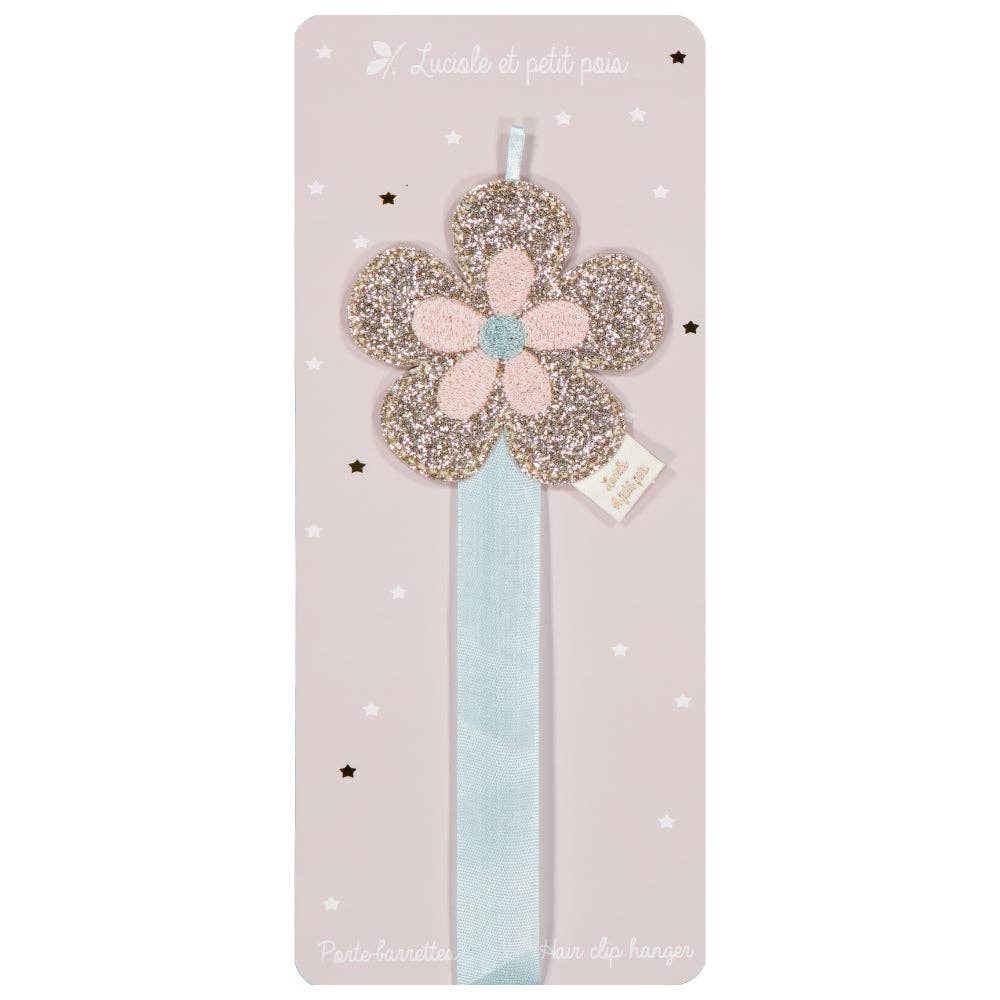 Porta fermagli da parete - Fiore retrò (mandorla)