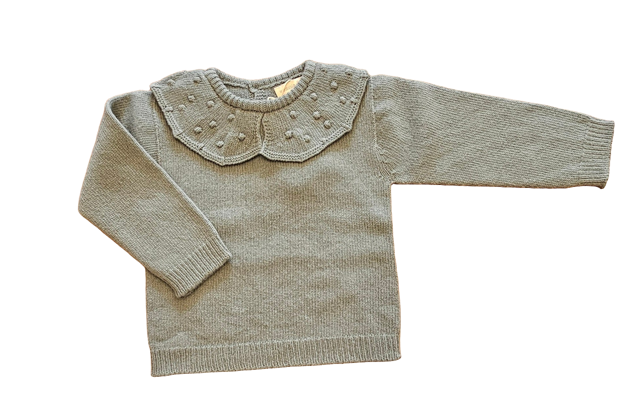 24AI Flower neck sweater 07301