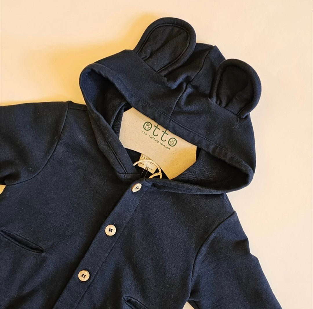 Cardigan con Cappuccio e Orecchie
