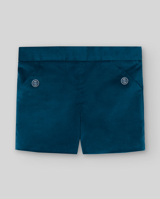 AW 25 BLU PETROLIO SHORTS 153131