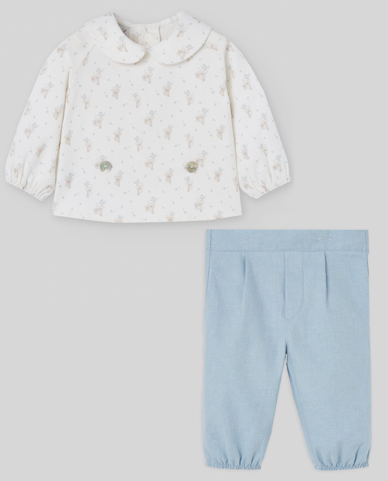 AW 25 SET BOY BLU PANTA E CAMICIA