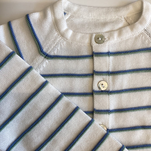 Cardigan a Righe in Maglia per Bambini