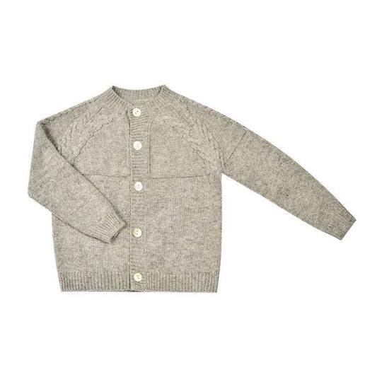 Gilet grigio chiaro con bottoni in madreperla