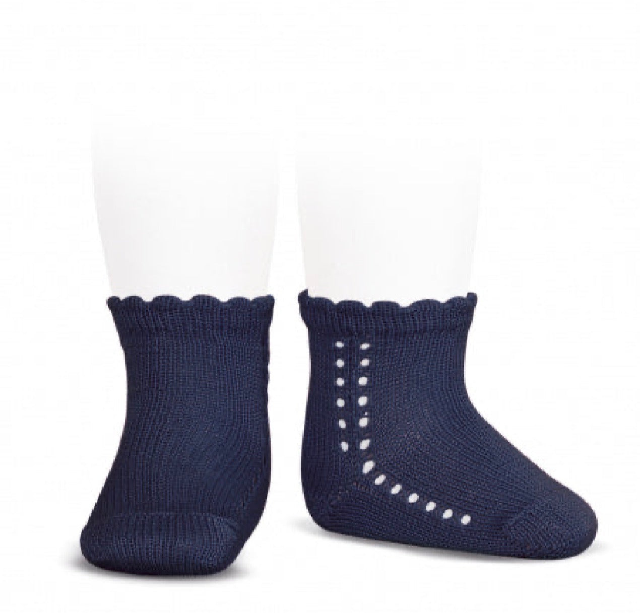 🎀SS26 2569-4 Calze Corto Traforate Bambina in Cotone – Cóndor | Made in Spain