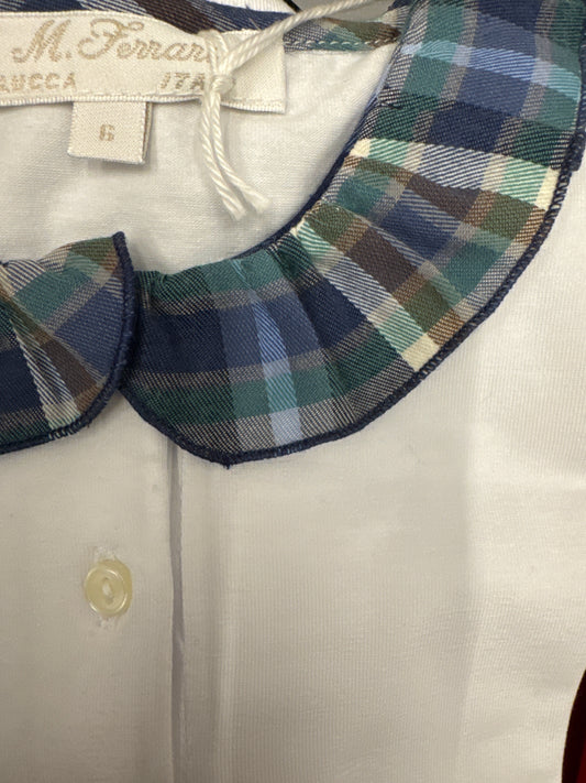 TARTAN RUFFLE POLO