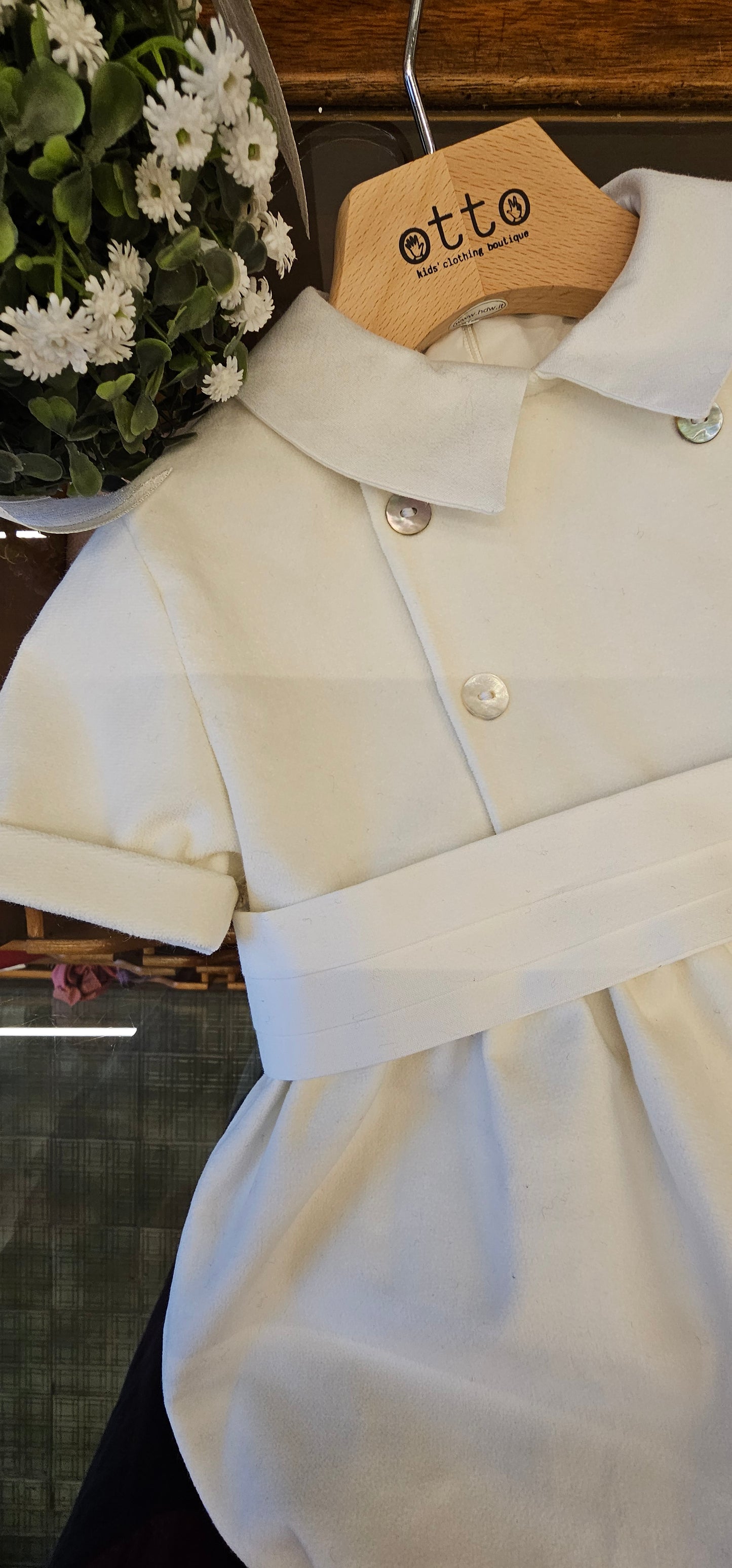 DORINA – Paglietto da Cerimonia in Cotone Avorio