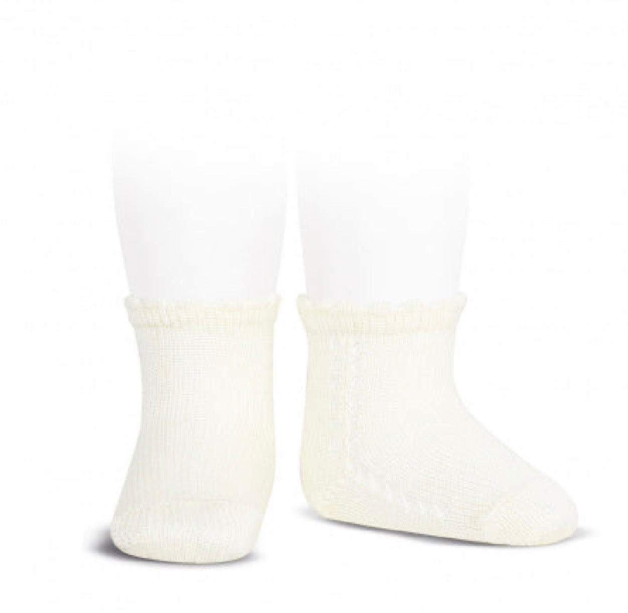 🎀SS26 2569-4 Calze Corto Traforate Bambina in Cotone – Cóndor | Made in Spain