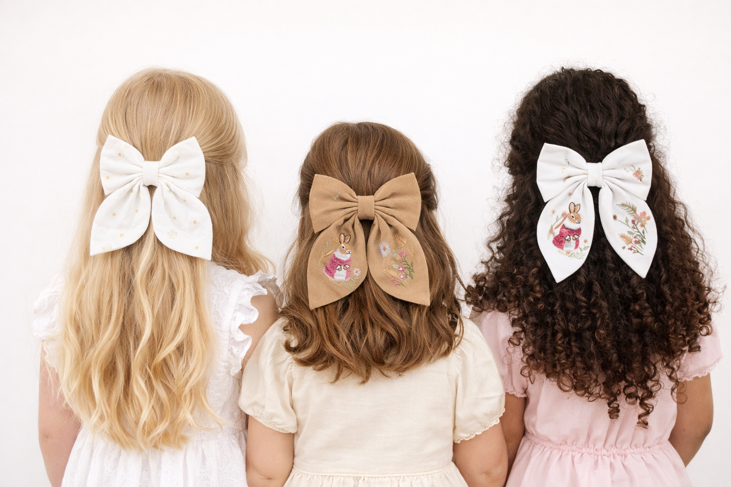 Fiocco per capelli ricamato