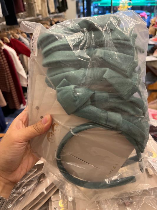 VELVET BOW ALICE GREEN