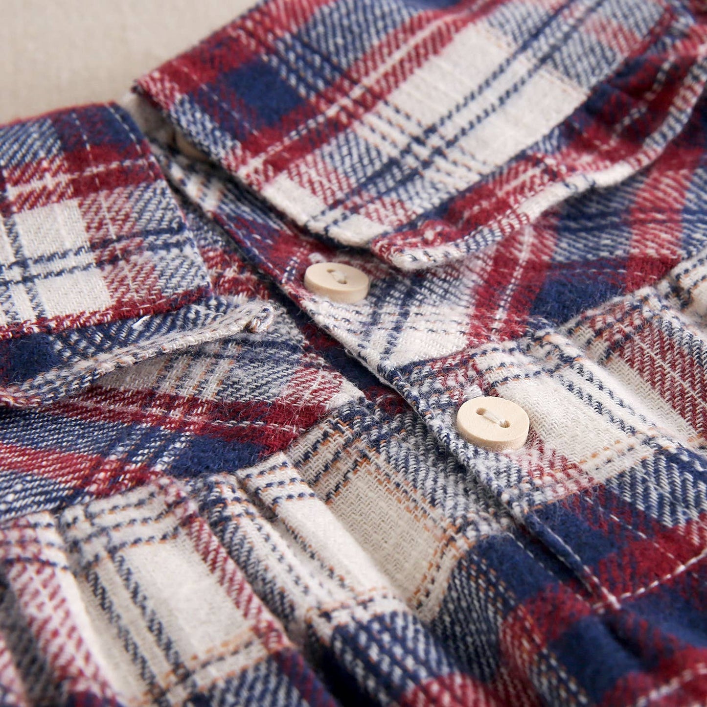 Abito in flanella in tartan scozzese blu, bordeaux e bianco 11410072-6