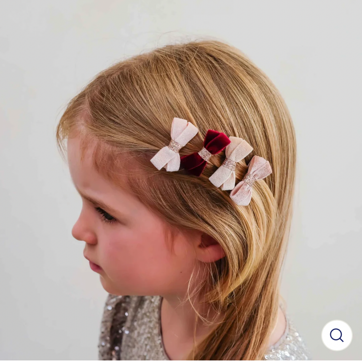 🎀AI26/27 Fiocchi vellutati con glitter hair clips M.L