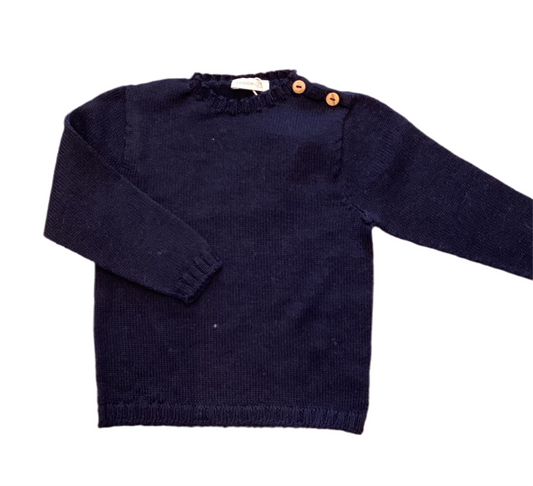 24AI Maglia girocollo blu 05301