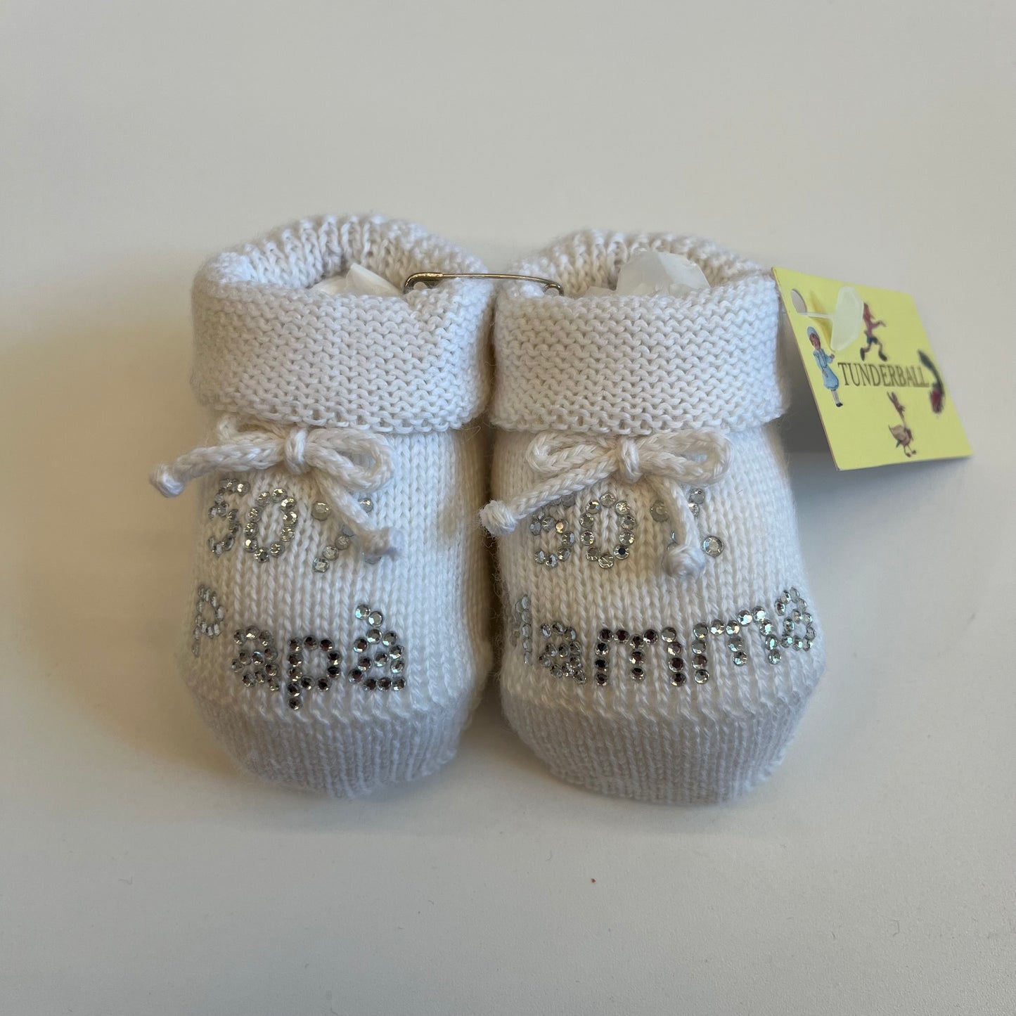 Babbucce in lana “50% papà 50% mamma” TUNDERBALL