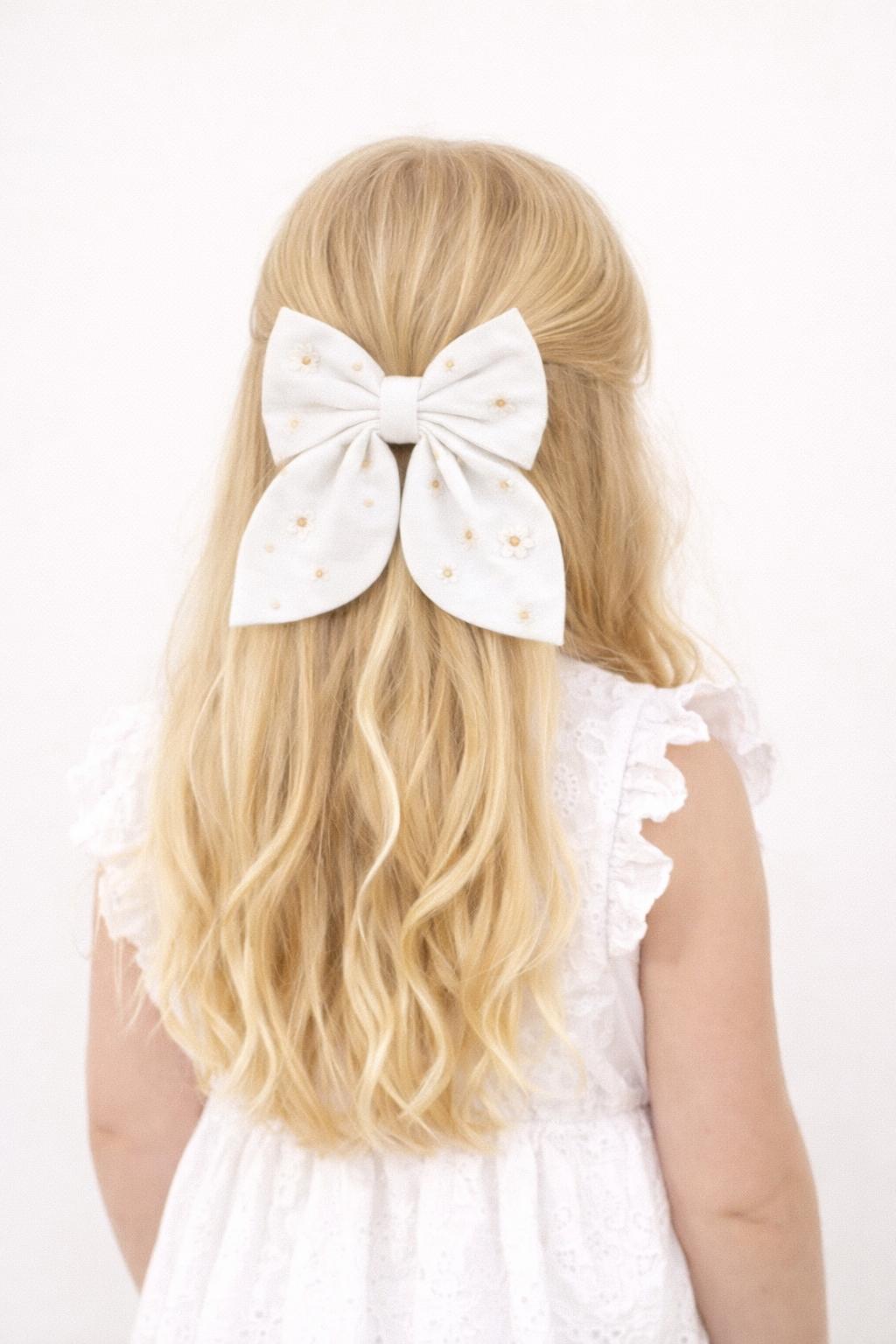 Fiocco per capelli ricamato