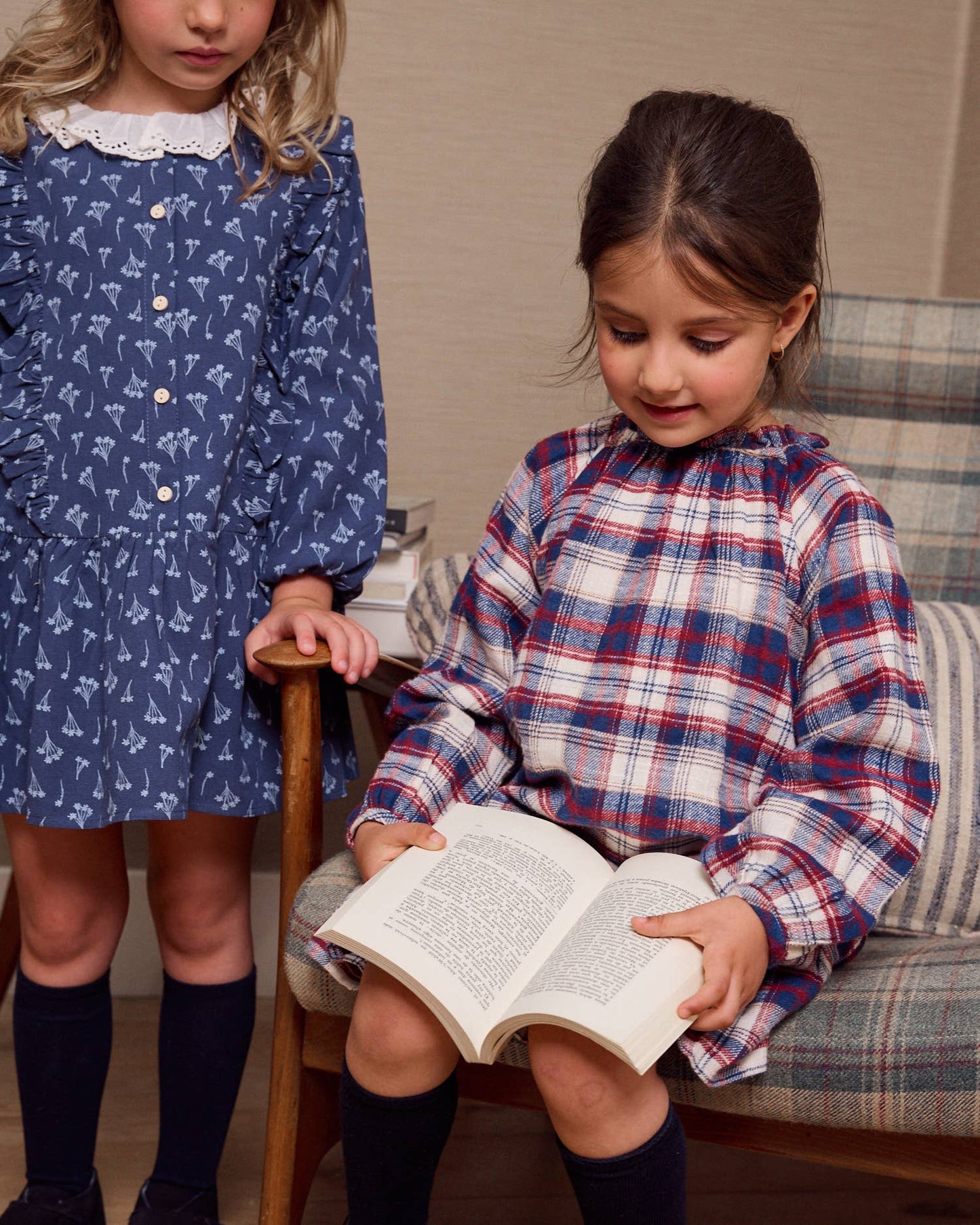 Abito in flanella scozzese blu e bordeaux 11410081-5