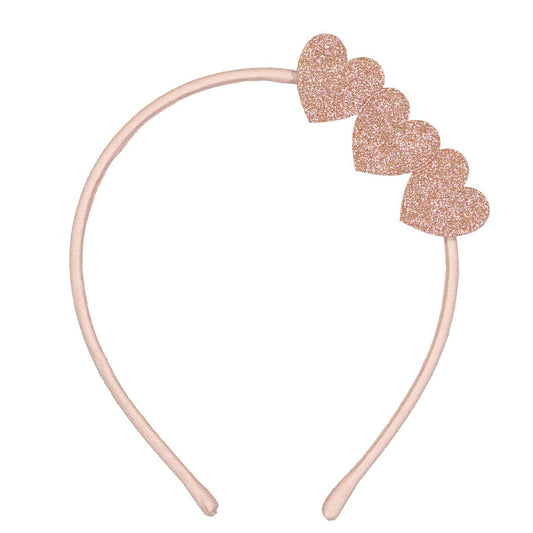 Cerchietto glitterato - Cuori rosa
