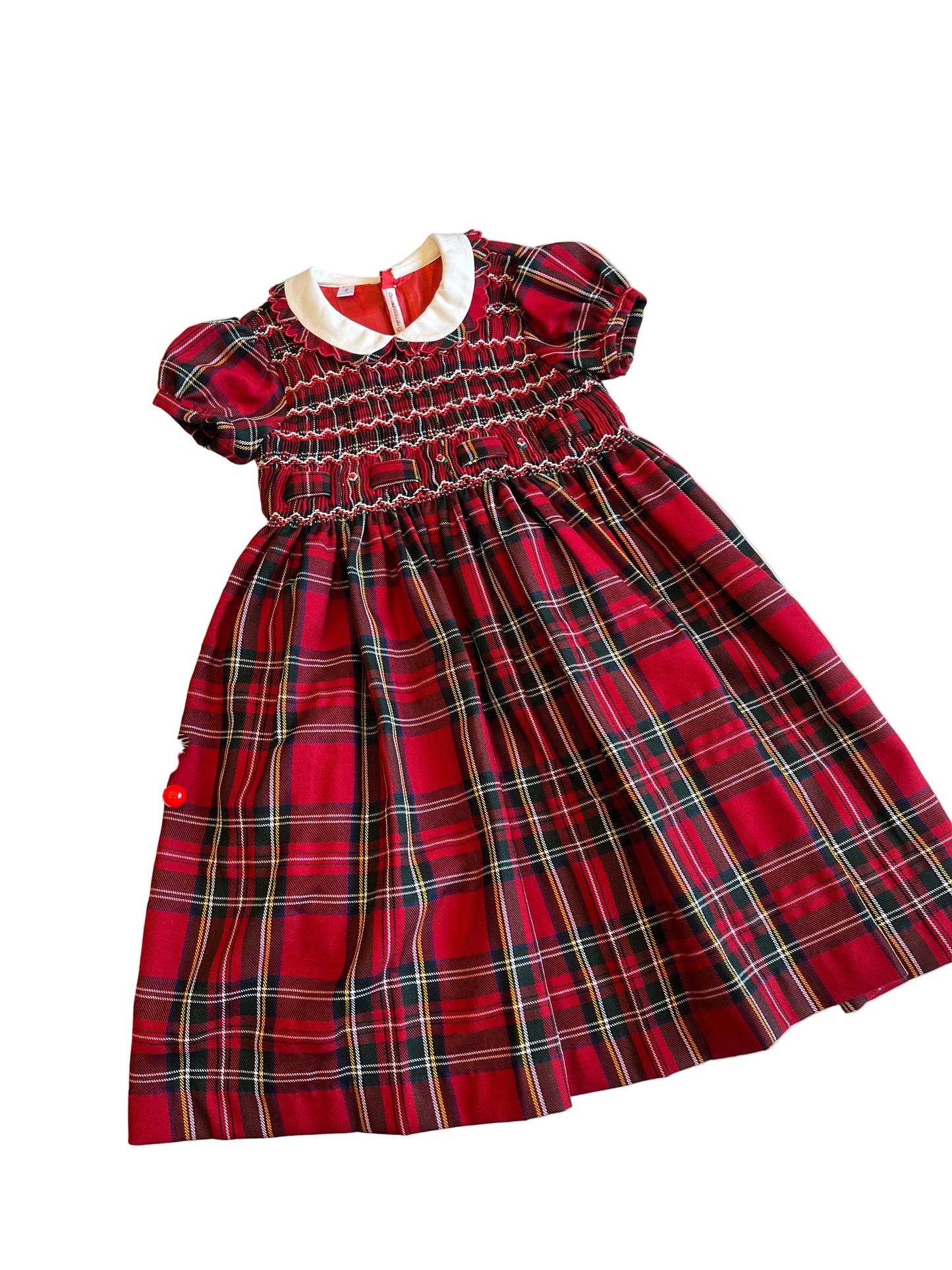 Abito tartan rosso AW23-2627