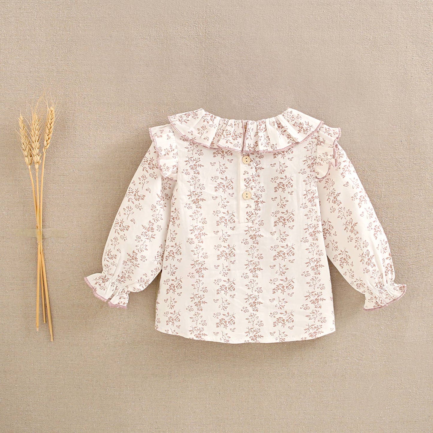 Blusa da neonata con stampa floreale rosa