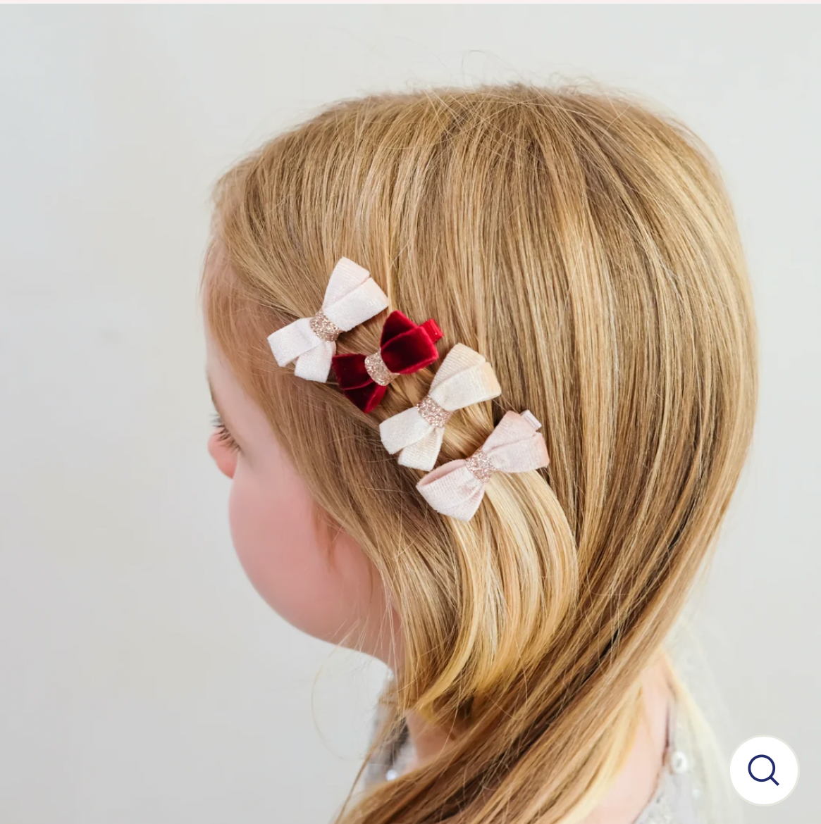🎀AI26/27 Fiocchi vellutati con glitter hair clips M.L