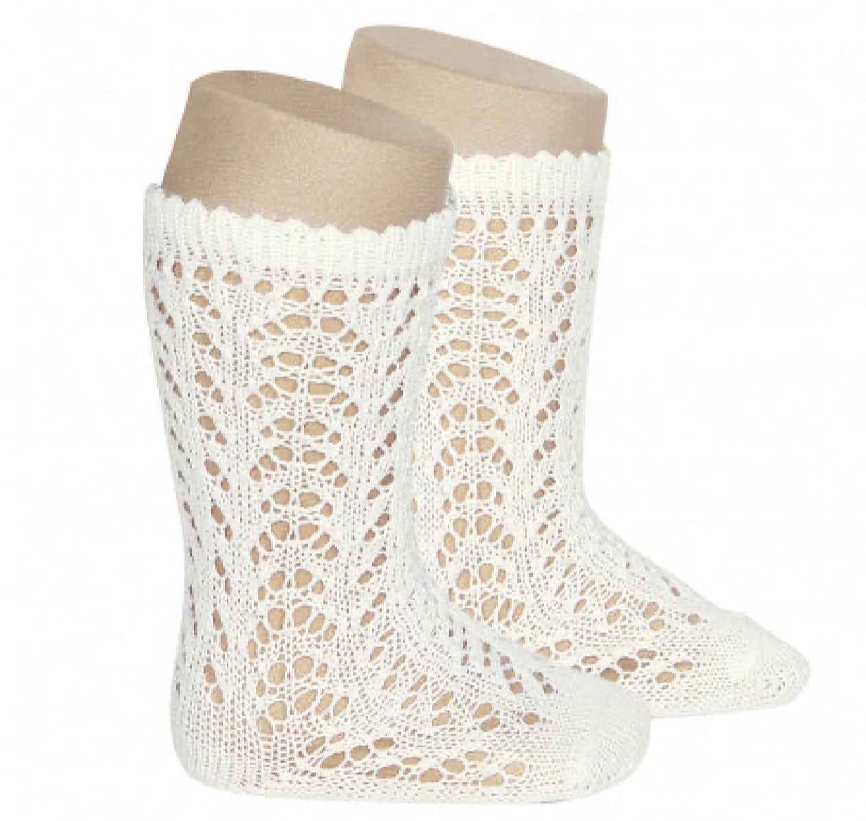 🎀SS26 2518-2 Calze lunghe in cotone 100% traforate. - Condor