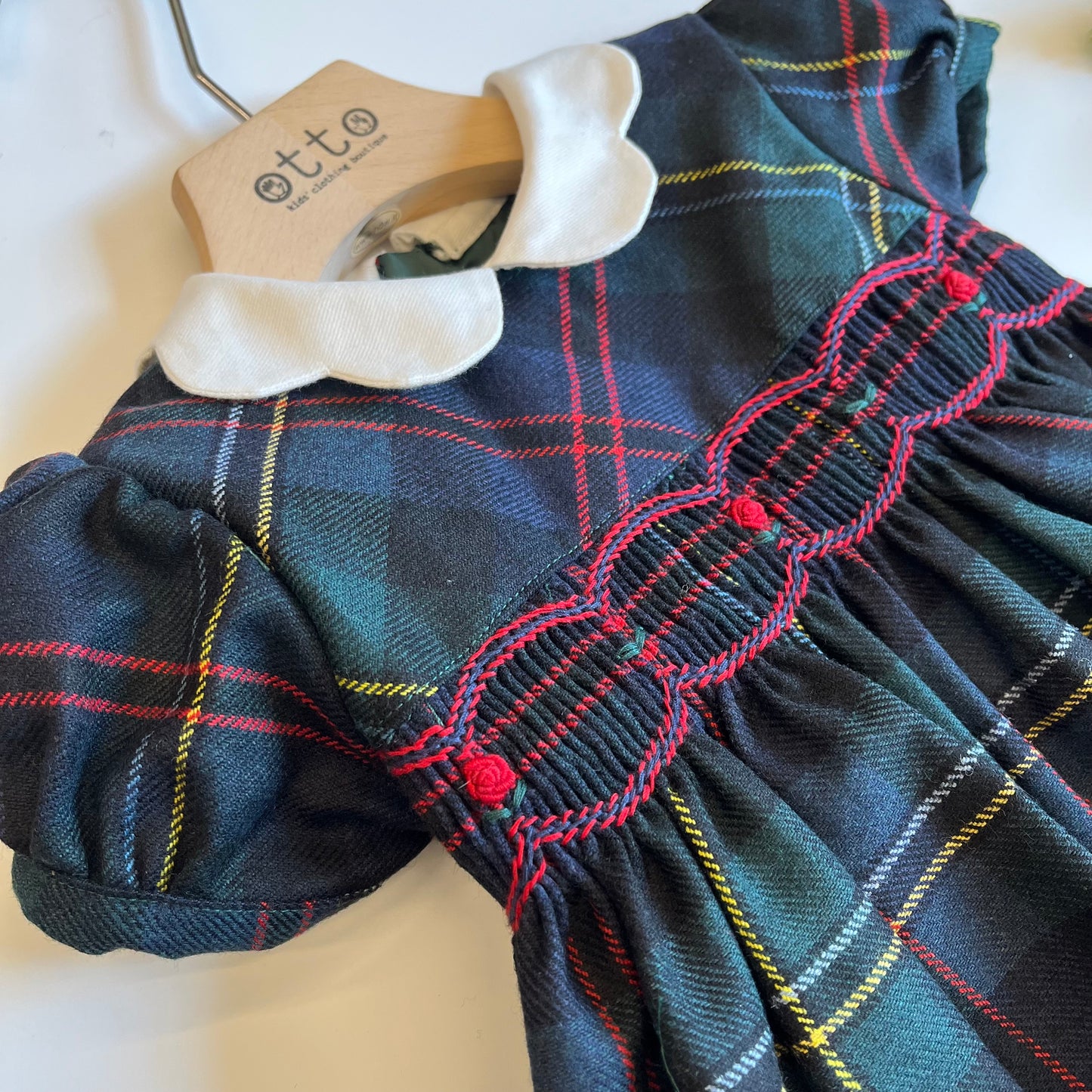 Abito tartan verde W25-2861