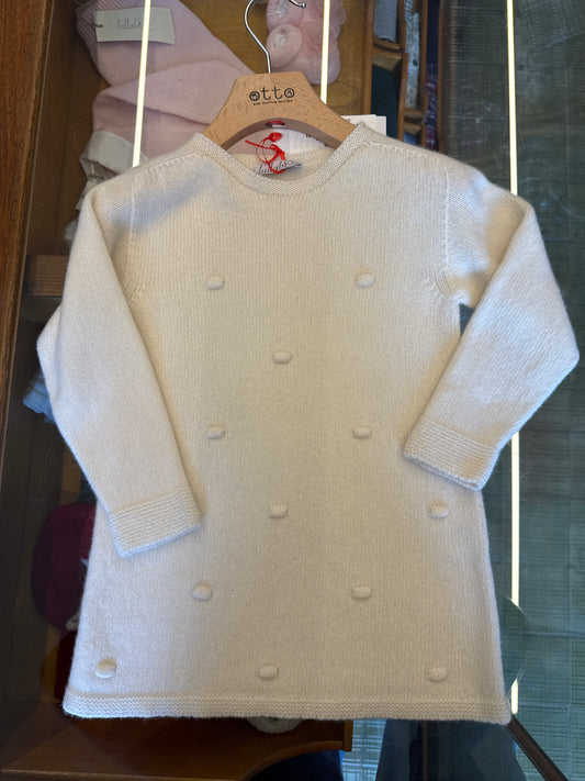 VESTITO PALLINE BIANCO