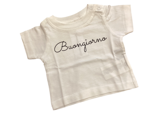 T-shirt bianca Buongiorno Emmis klemmis