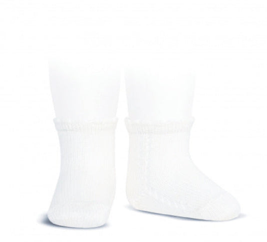 🎀SS26 2569-4 Calze Corto Traforate Bambina in Cotone – Cóndor | Made in Spain