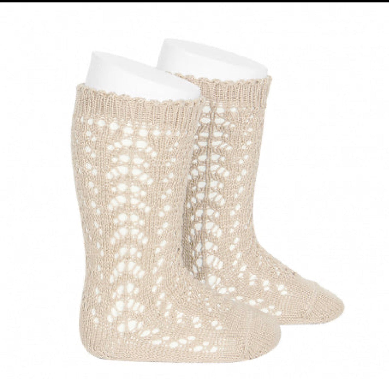 🎀SS26 2518-2 Calze lunghe in cotone 100% traforate. - Condor