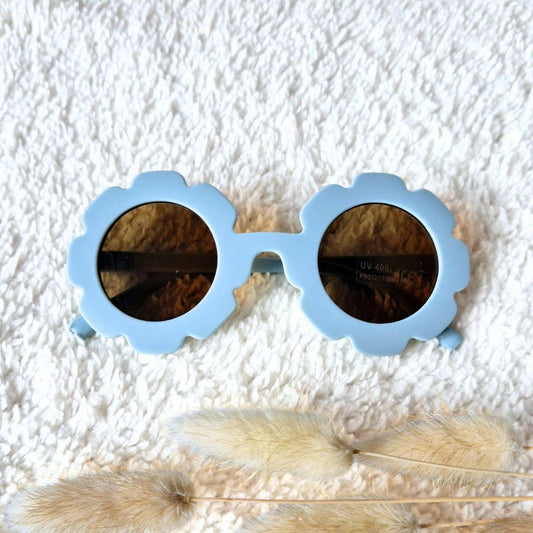 Occhiali da sole per neonati e bambini UV400 fiore - Azzurro chiaro