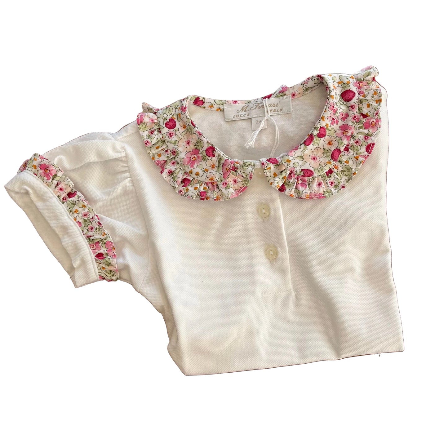 🌸SS26 Polo collo volant liberty M. Ferrari CAR16