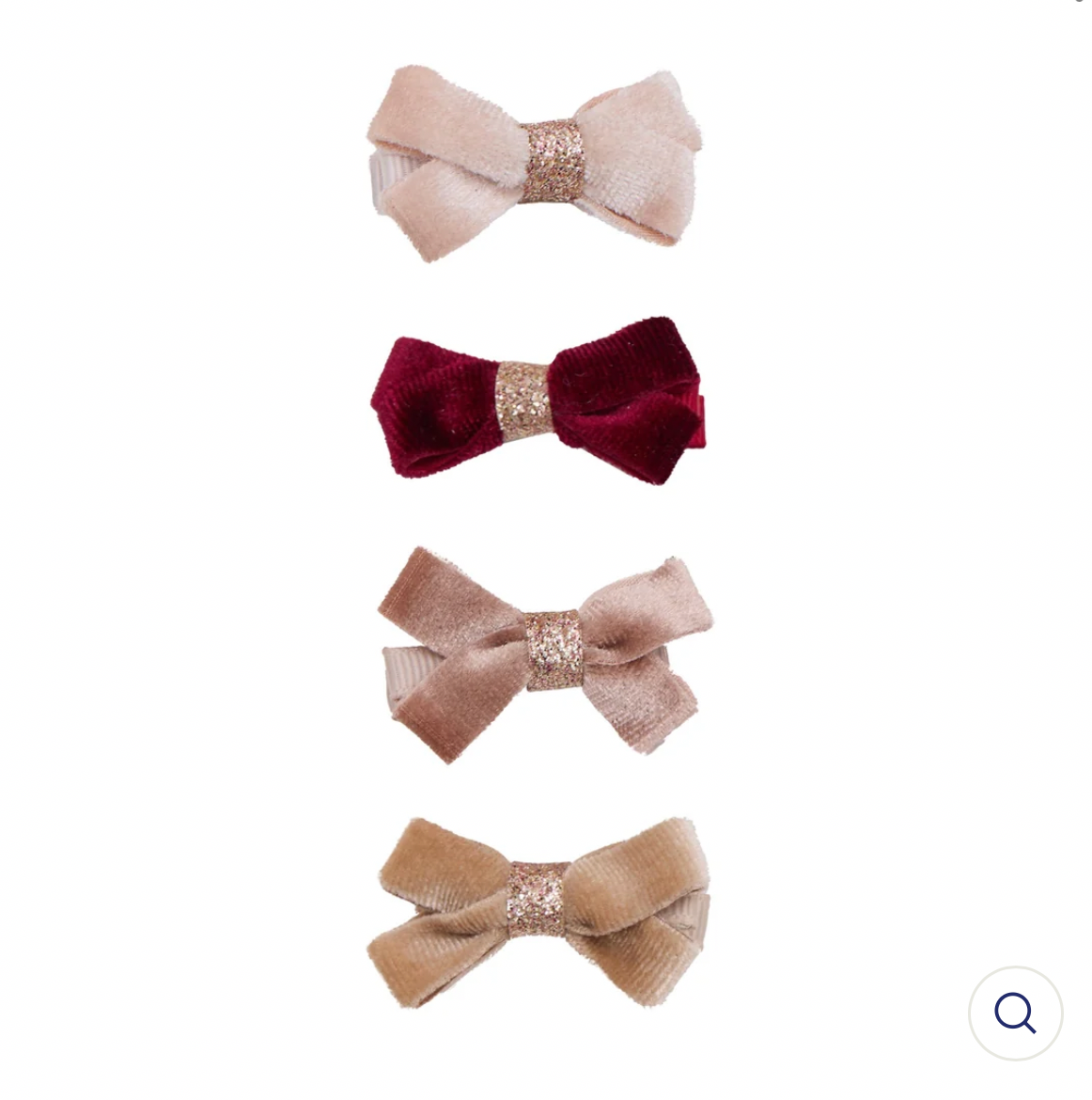 🎀AI26/27 Fiocchi vellutati con glitter hair clips M.L