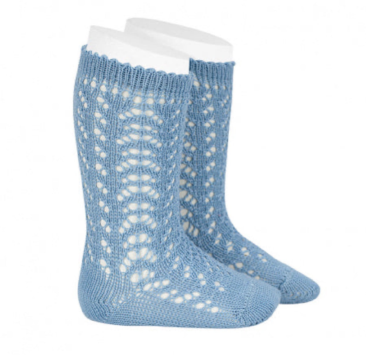 🎀SS26 2518-2 Calze lunghe in cotone 100% traforate. - Condor