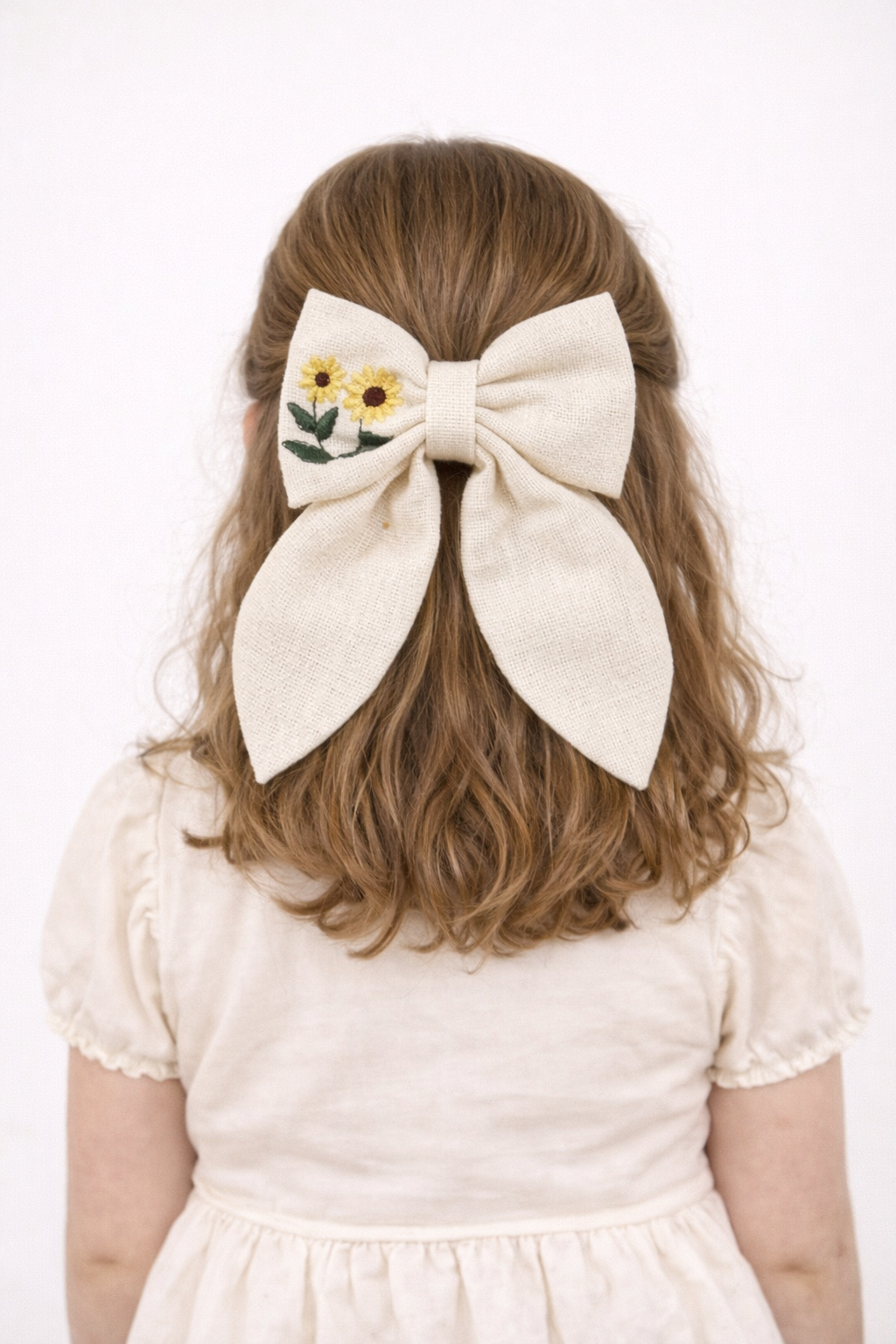 Fiocco per capelli ricamato