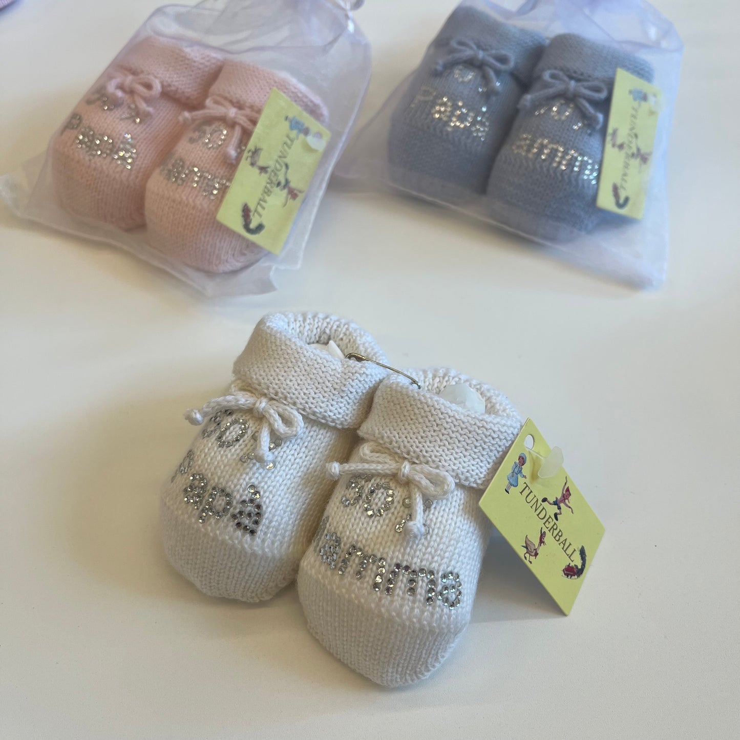 Babbucce in lana “50% papà 50% mamma” TUNDERBALL