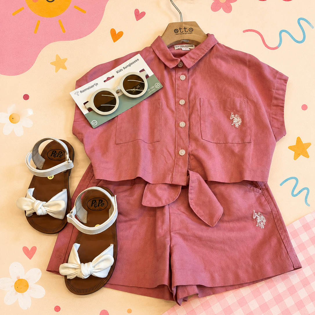 🐎SS26 Set camicia + pantaloncini US43632005-3 U.S. Polo Assn.