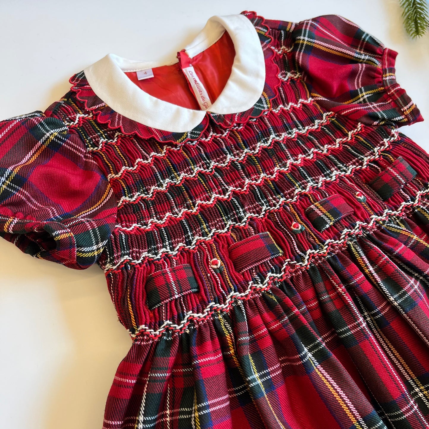 Abito tartan rosso AW23-2627